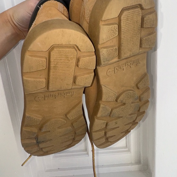 Timberland Wheat Leather Boots with Black Collar main image 2